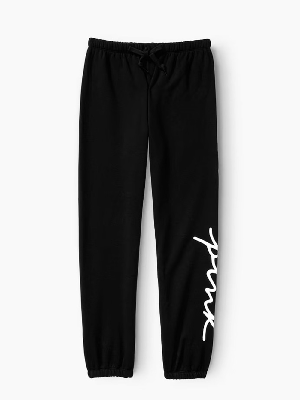 Woman’s PINK Black Script Logo Joggers XS